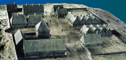 The French settlement village on St. Croix Island